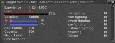 Signature for player Knight Sample